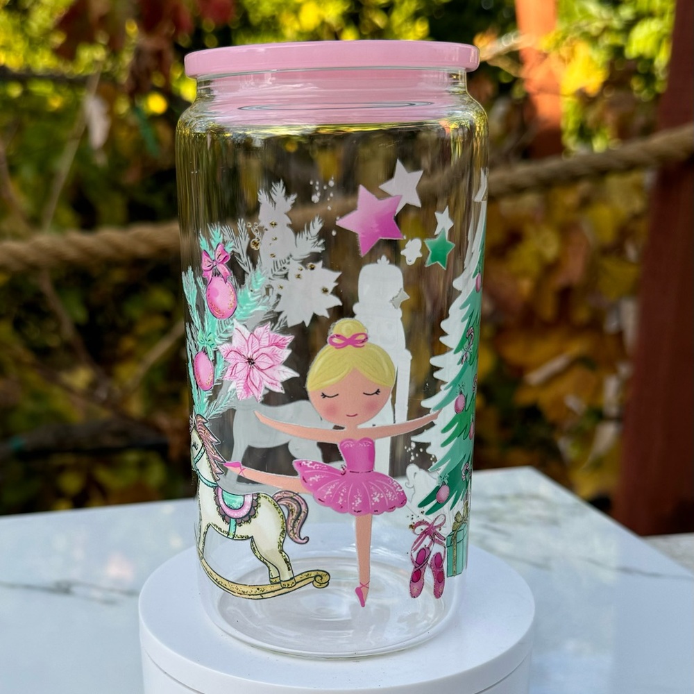 Nutcracker ballet Libbey can glass tumbler 16oz